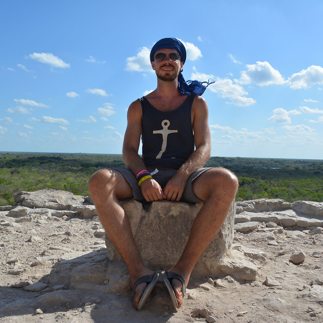 On top of the ruins